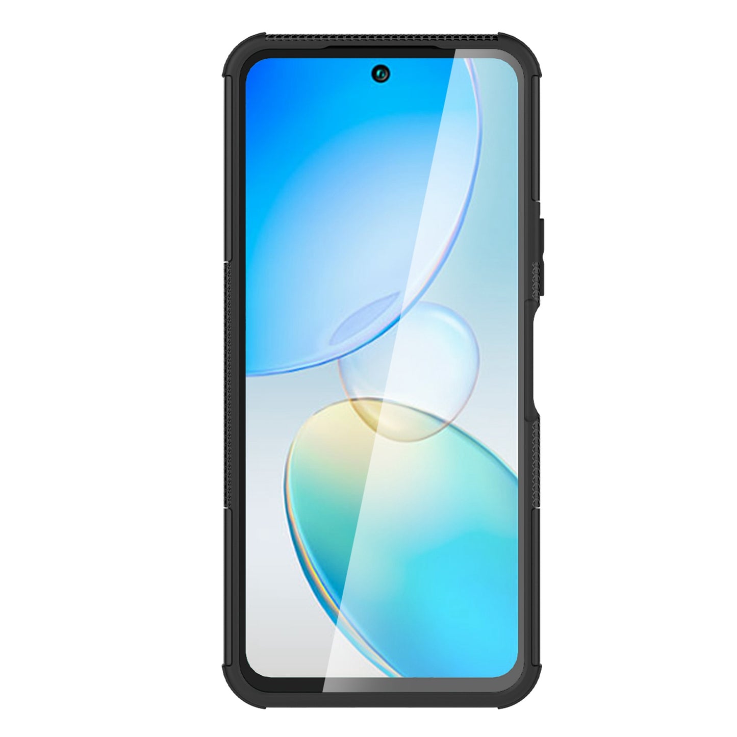 For Infinix Hot 12 4G Hard PC Soft TPU Impact-Resistant Cover Ring Car Mount Kickstand Shockproof Protective Phone Case