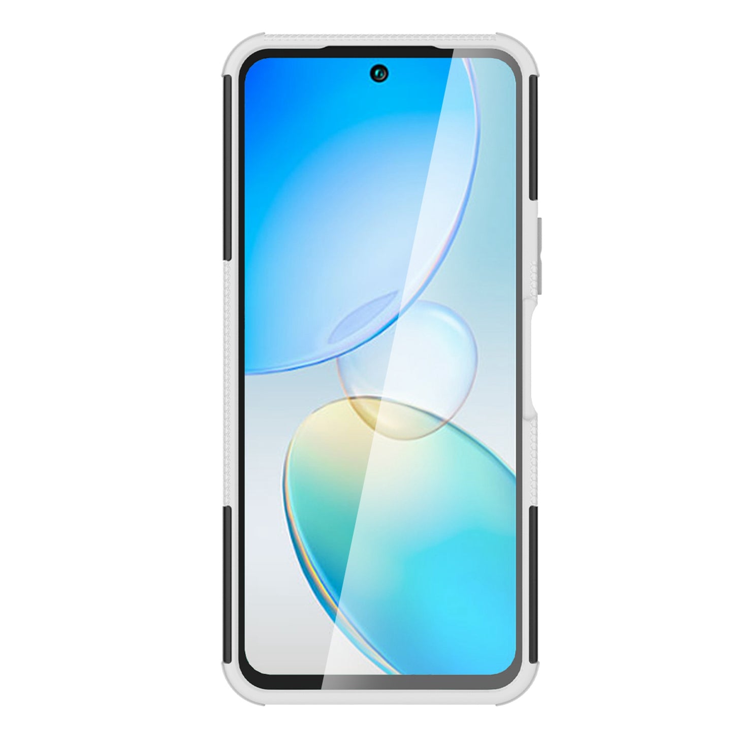 For Infinix Hot 12 4G Hard PC Soft TPU Impact-Resistant Cover Ring Car Mount Kickstand Shockproof Protective Phone Case