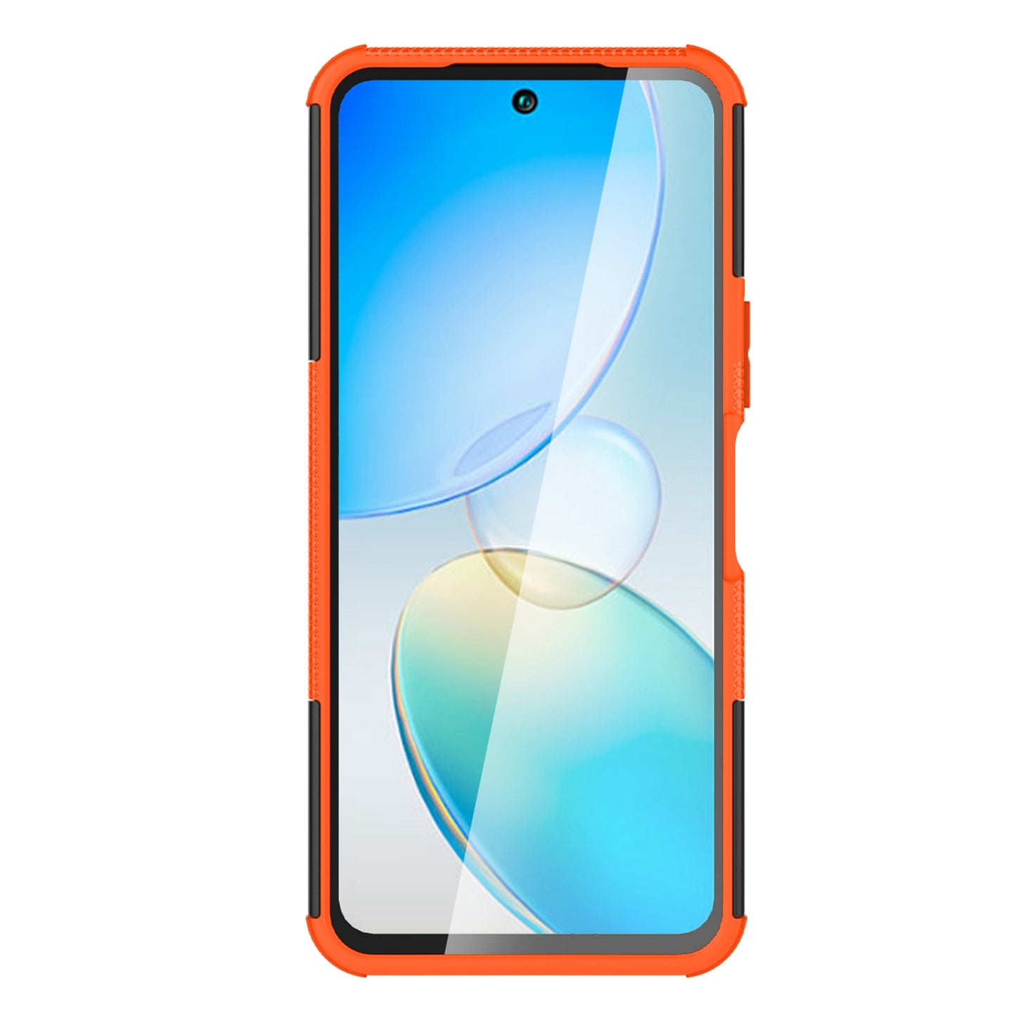 For Infinix Hot 12 4G Hard PC Soft TPU Impact-Resistant Cover Ring Car Mount Kickstand Shockproof Protective Phone Case