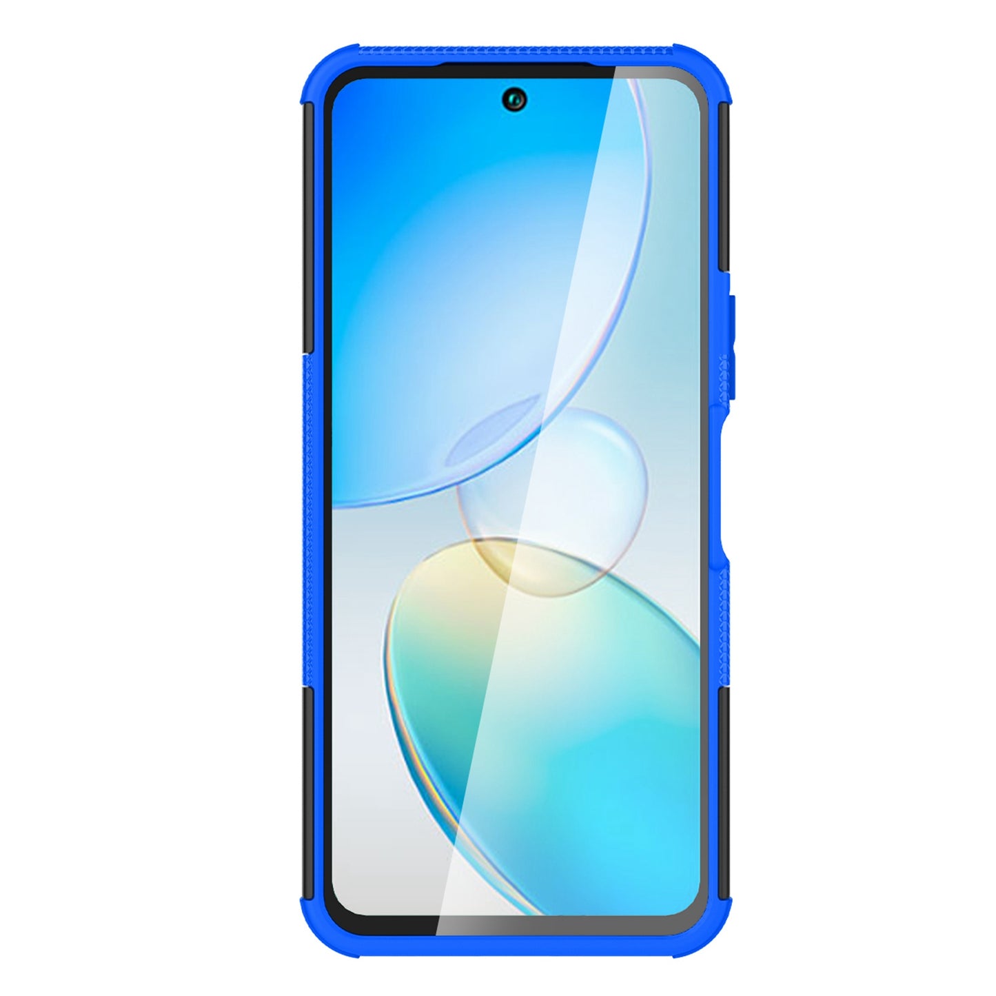 For Infinix Hot 12 4G Hard PC Soft TPU Impact-Resistant Cover Ring Car Mount Kickstand Shockproof Protective Phone Case