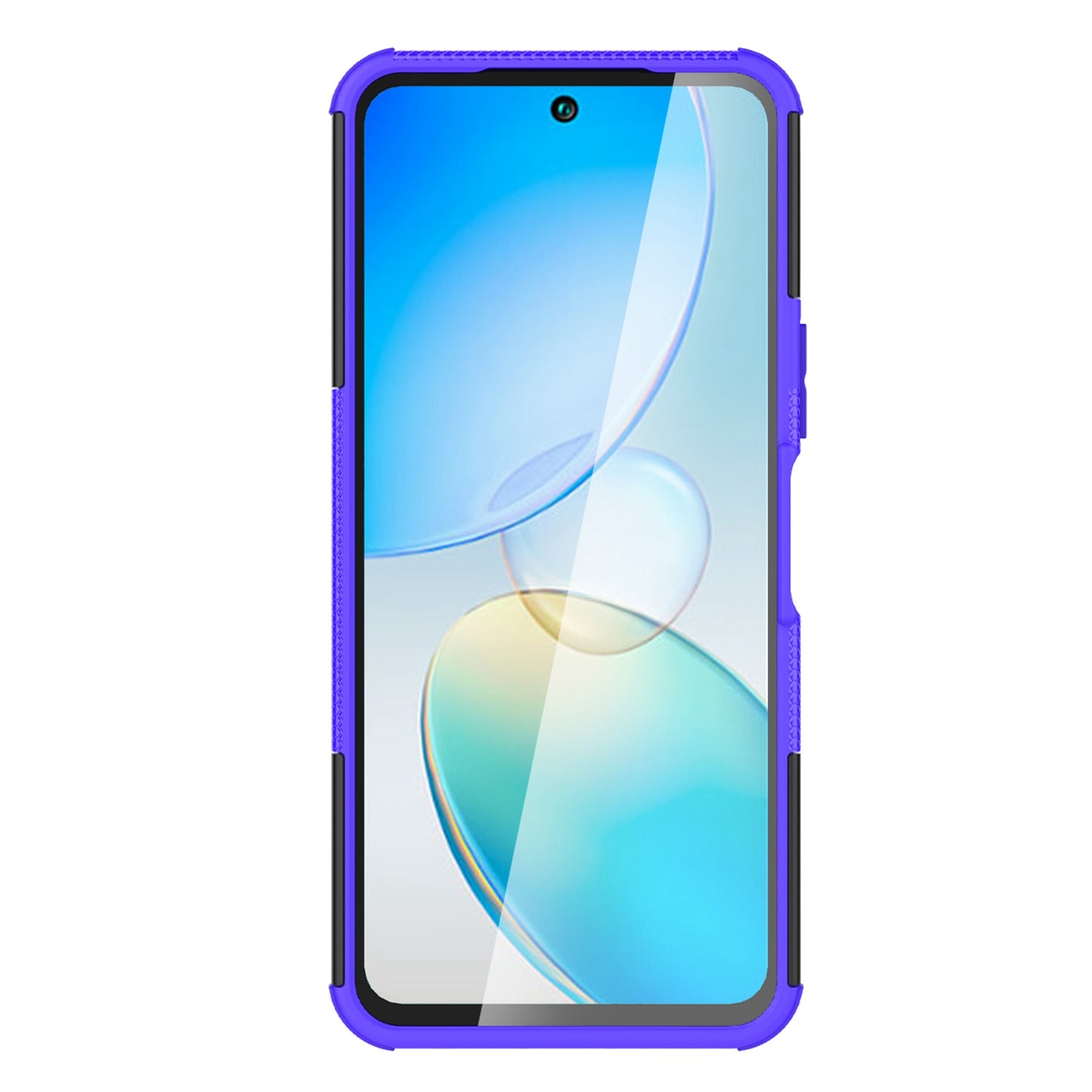 For Infinix Hot 12 4G Hard PC Soft TPU Impact-Resistant Cover Ring Car Mount Kickstand Shockproof Protective Phone Case