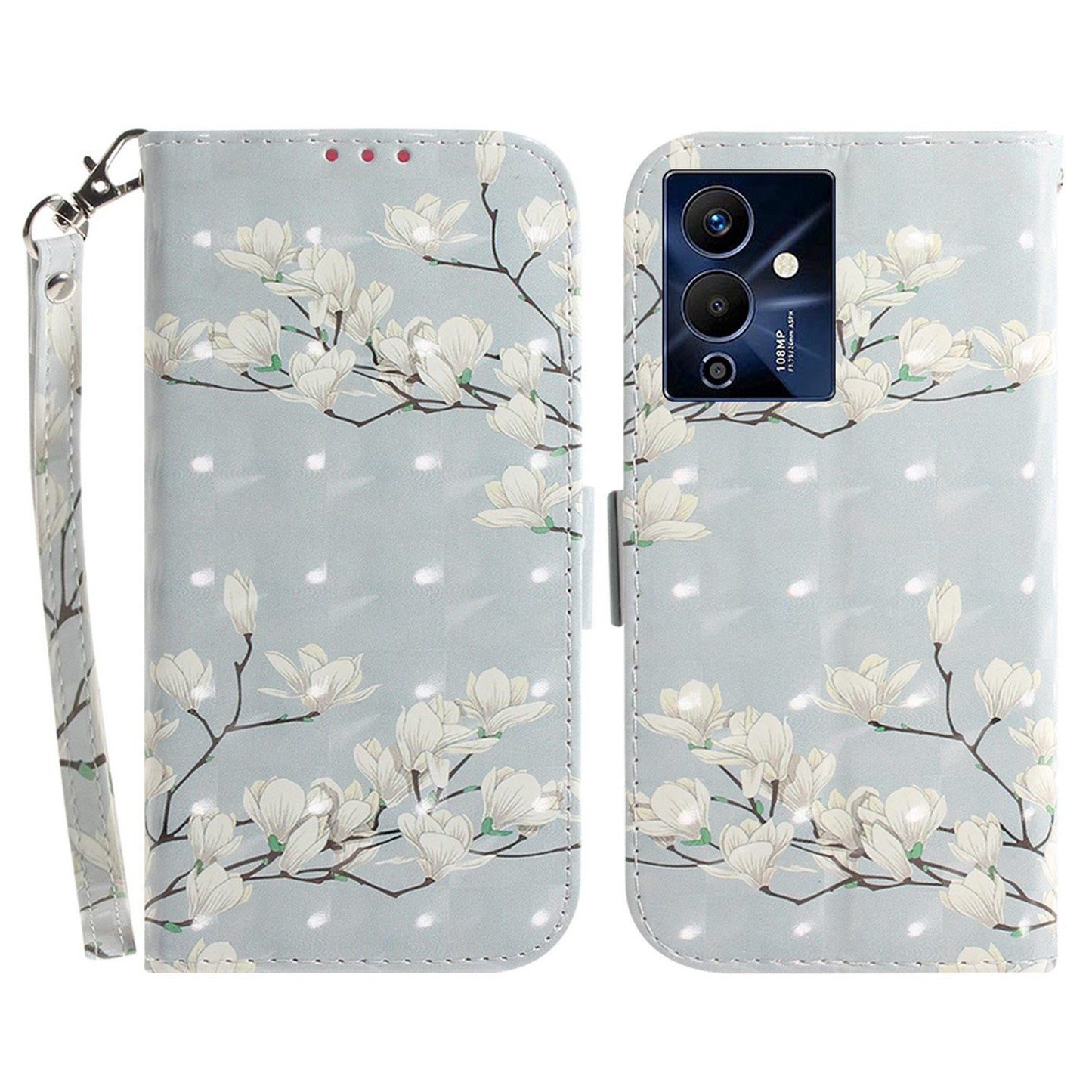 For Infinix Note 12 Pro 5G 3D Pattern Printing Shockproof Phone Case PU Leather + TPU Stand Wallet Cover with Strap