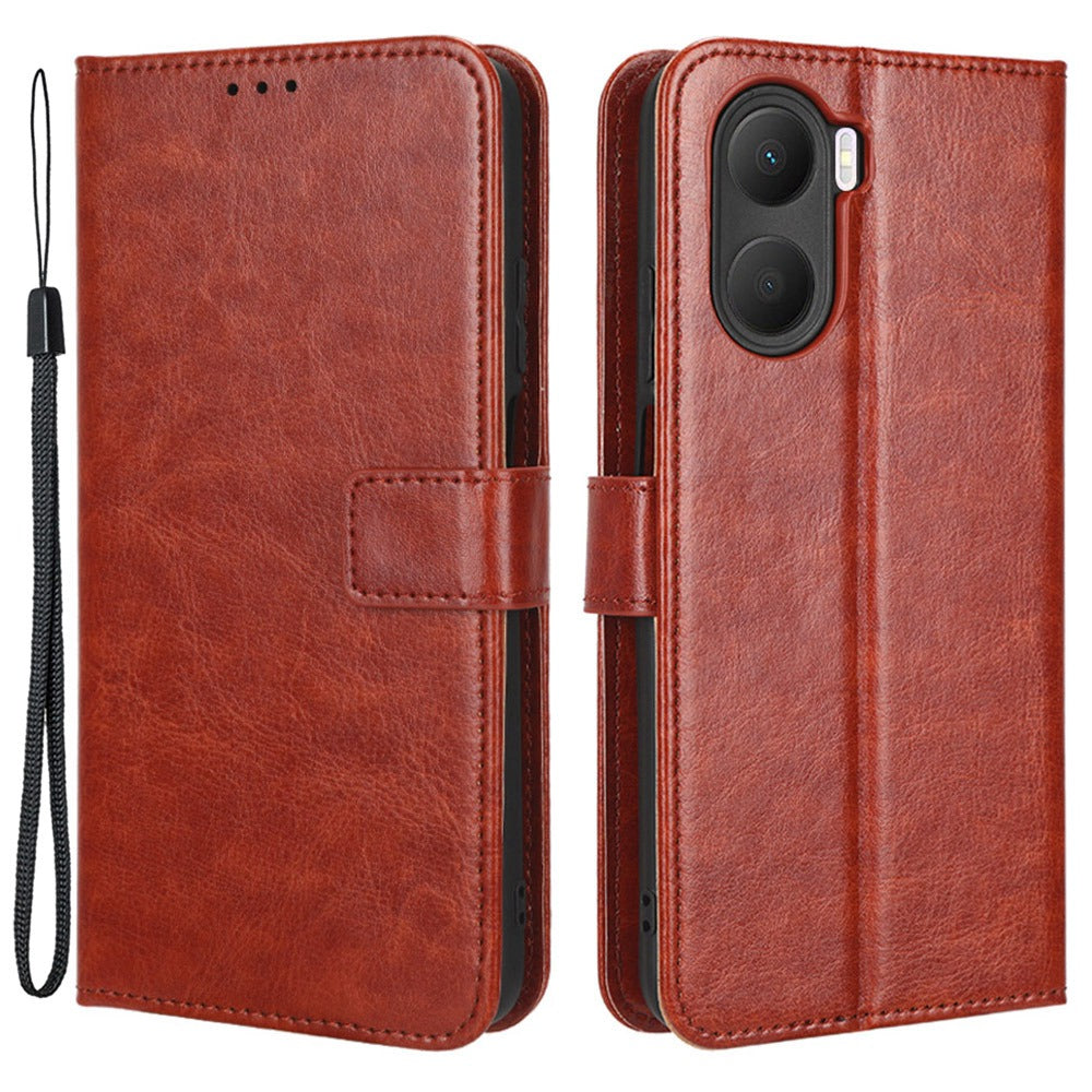 For Honor Play 40 Plus 5G Crazy Horse Texture PU Leather Wallet Phone Case Book Style Stand Cover