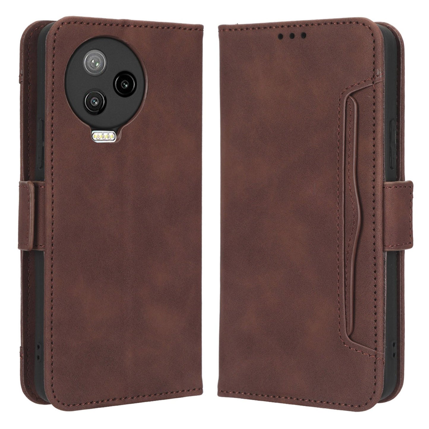 For Infinix Note 12 Pro 4G X676B Multiple Card Slots Anti-scratch PU Leather Dual Magnetic Clasp Phone Cover Stand Wallet Case