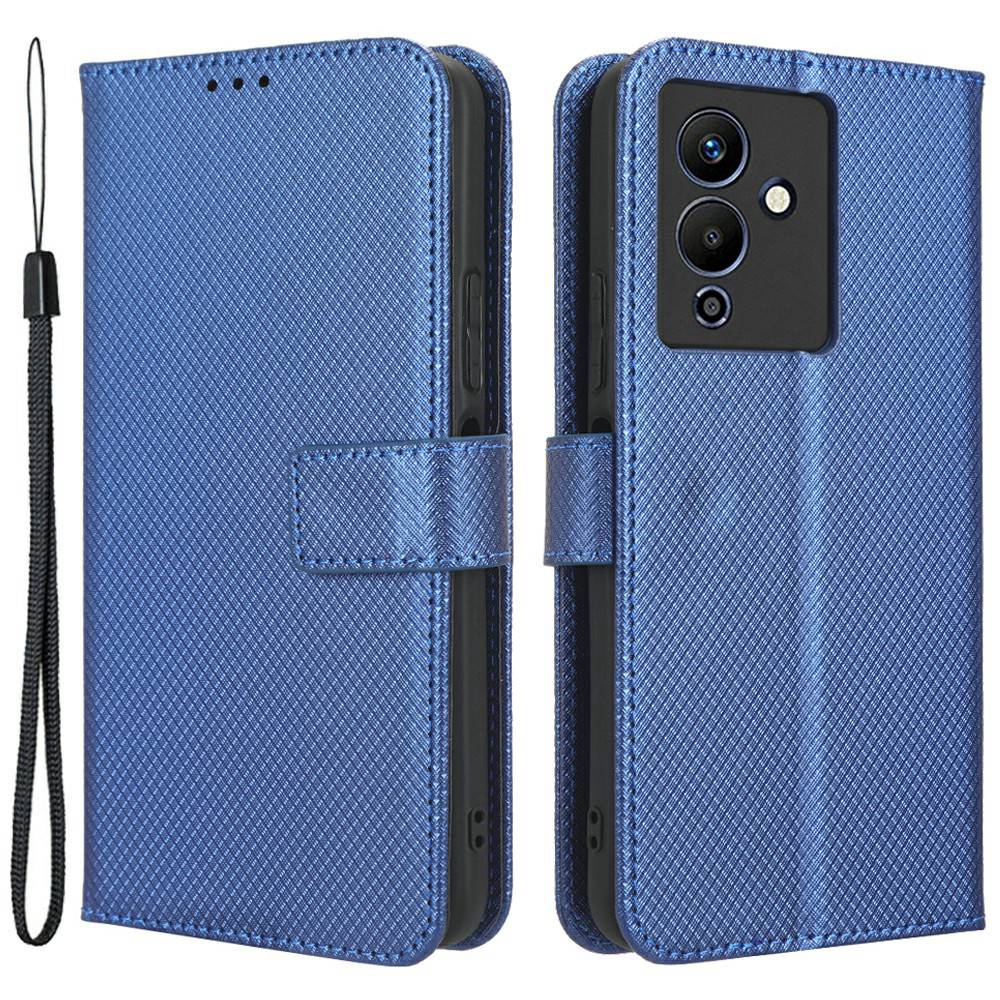 For Infinix Note 12 5G / Note 12 Pro 5G / X671 / X671B Diamond Texture Magnetic Closure Phone Case Stand Wallet Shockproof Phone Cover with Strap