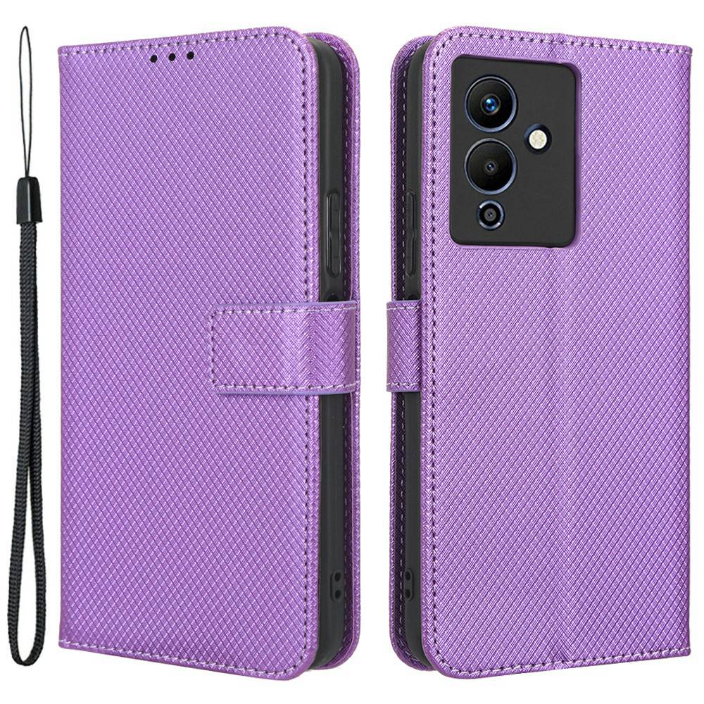 For Infinix Note 12 5G / Note 12 Pro 5G / X671 / X671B Diamond Texture Magnetic Closure Phone Case Stand Wallet Shockproof Phone Cover with Strap