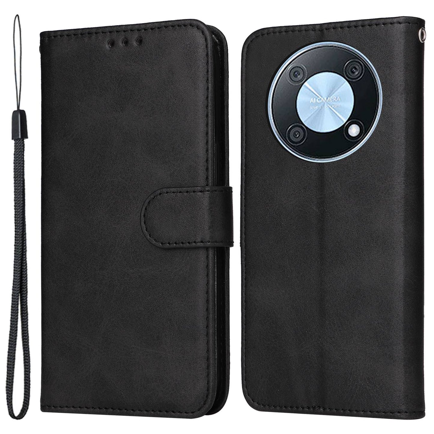 For Huawei Enjoy 50 Pro 4G / nova Y90 4G PU Leather Flip Wallet Case Magnetic Folio Stand Calf Texture Shockproof Phone Cover