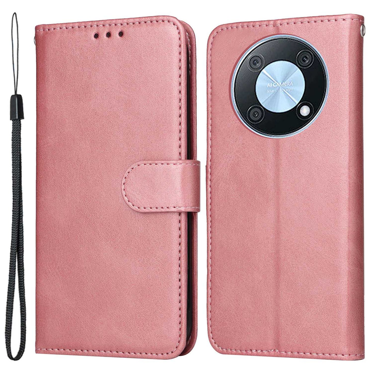 For Huawei Enjoy 50 Pro 4G / nova Y90 4G PU Leather Flip Wallet Case Magnetic Folio Stand Calf Texture Shockproof Phone Cover