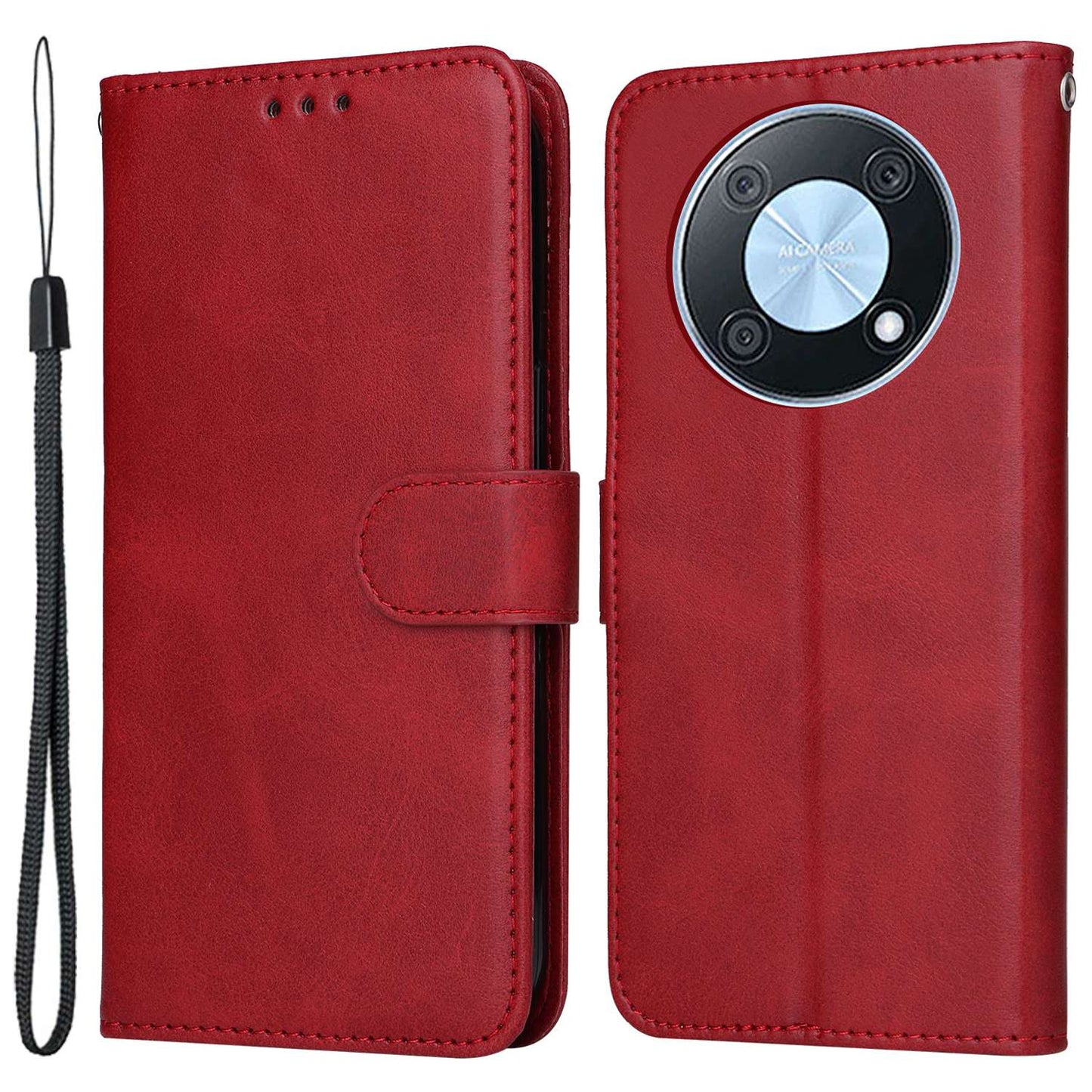 For Huawei Enjoy 50 Pro 4G / nova Y90 4G PU Leather Flip Wallet Case Magnetic Folio Stand Calf Texture Shockproof Phone Cover
