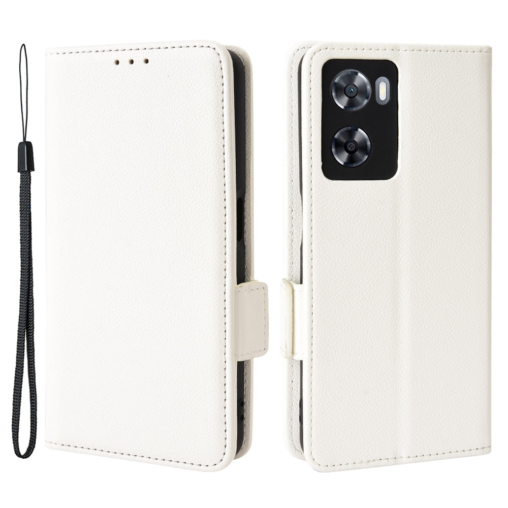 PU Leather Phone Case for Oppo A77 4G / A57 4G / A57e 4G / A57s 4G / A57 (CPH2387) (Taiwan Version), Litchi Texture Stand Wallet Phone Cover