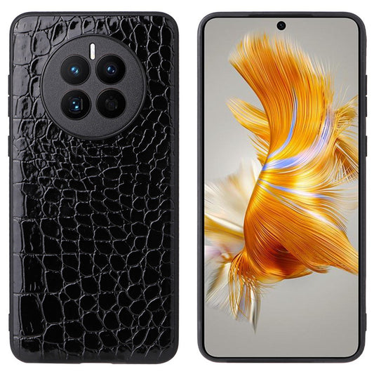 For Huawei Mate 50 4G Anti-Scratch PU Leather Coating Case Hard PC Soft TPU Shockproof Protective Phone Cover