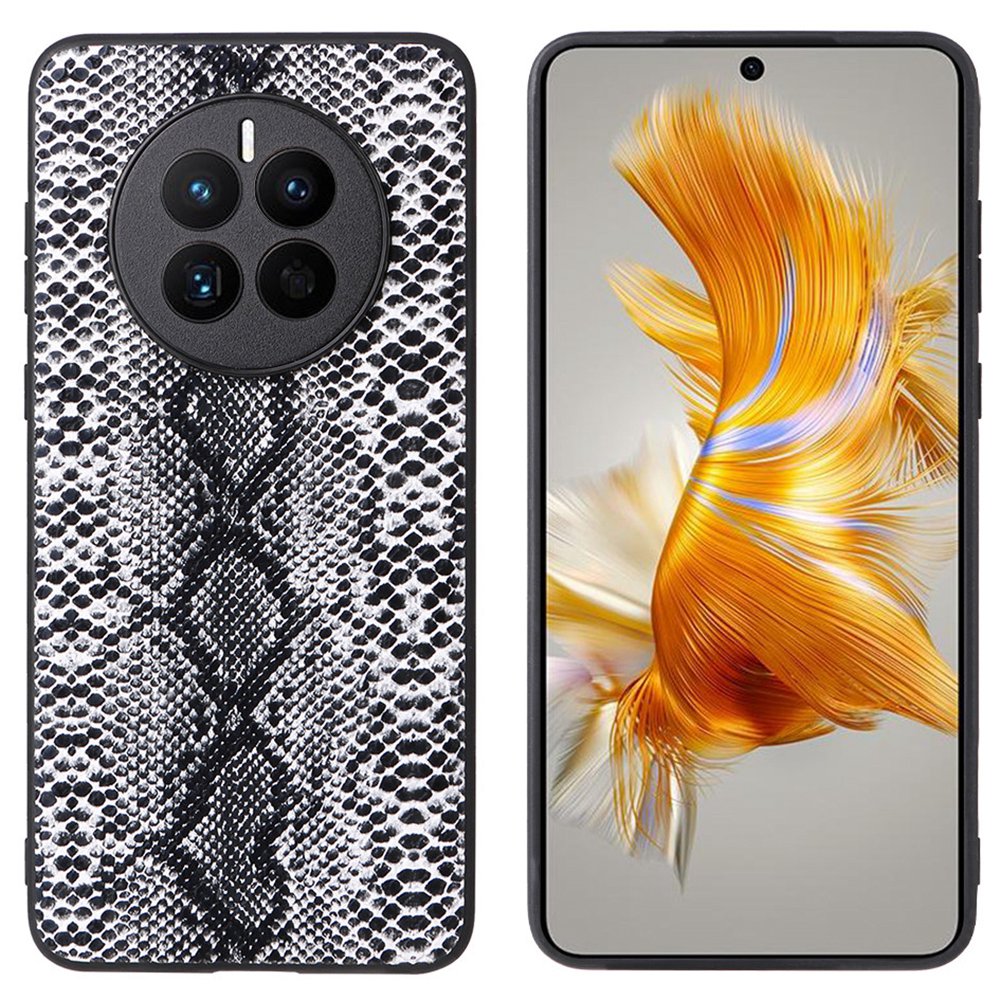 For Huawei Mate 50 4G Anti-Scratch PU Leather Coating Case Hard PC Soft TPU Shockproof Protective Phone Cover