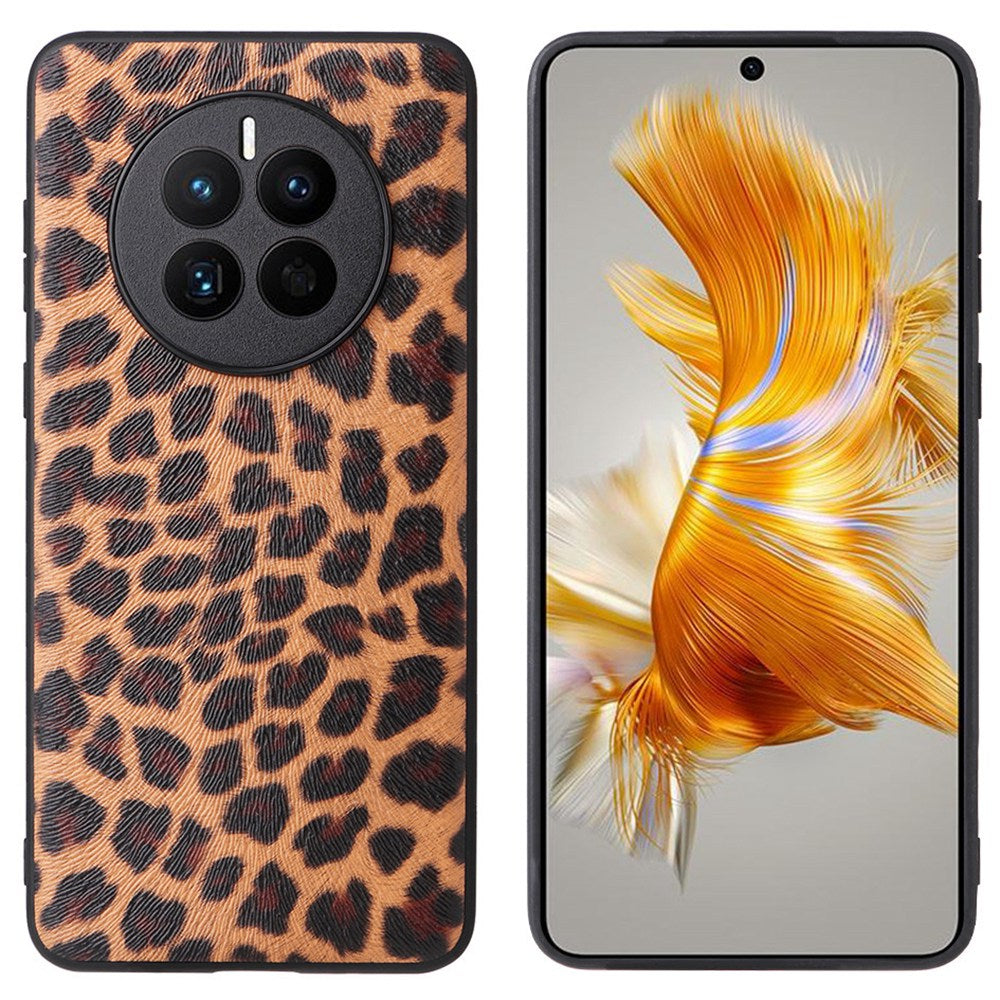 For Huawei Mate 50 4G Anti-Scratch PU Leather Coating Case Hard PC Soft TPU Shockproof Protective Phone Cover