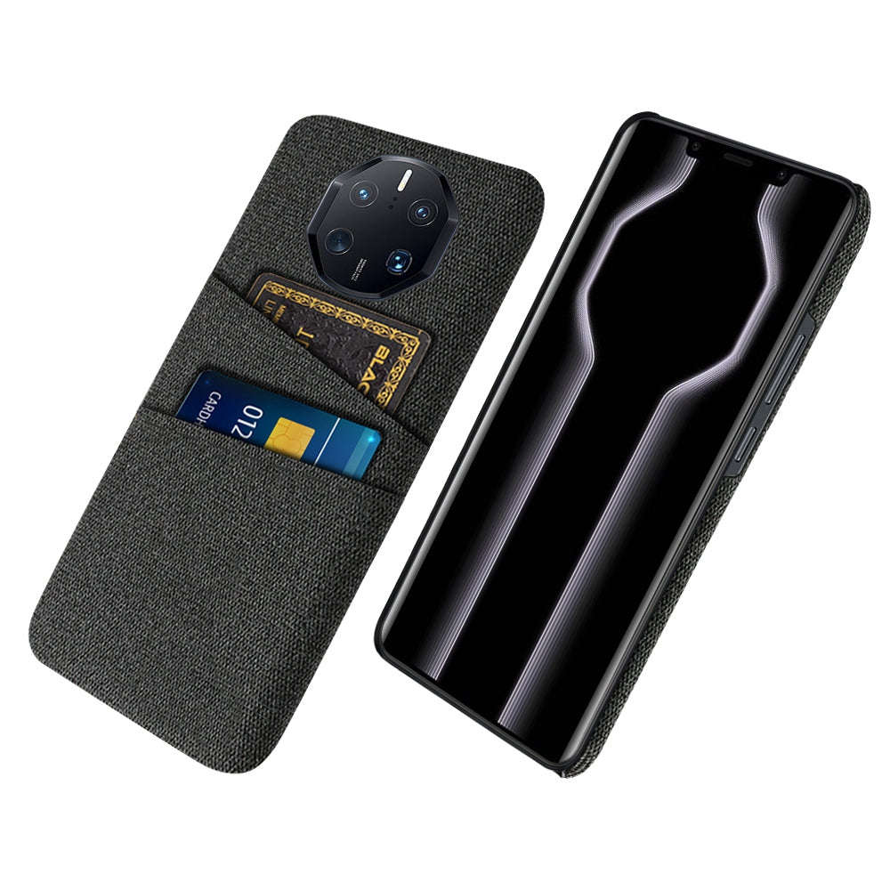 For Huawei Mate 50 RS Porsche Design 4G Drop Proof Cloth Texture Phone Case Dual Card Slots PC Protective Back Cover