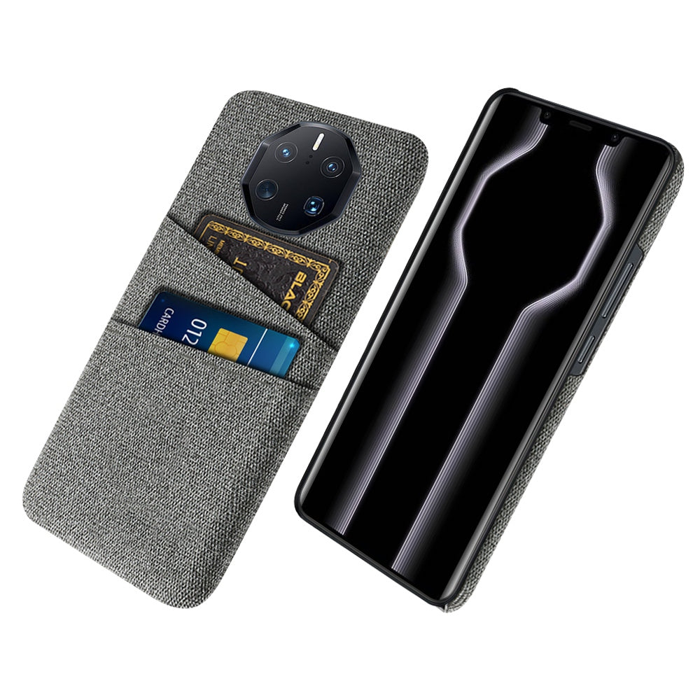 For Huawei Mate 50 RS Porsche Design 4G Drop Proof Cloth Texture Phone Case Dual Card Slots PC Protective Back Cover