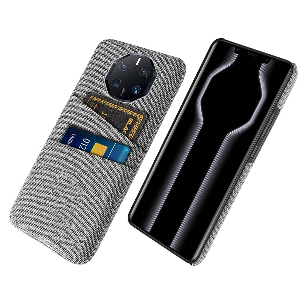 For Huawei Mate 50 RS Porsche Design 4G Drop Proof Cloth Texture Phone Case Dual Card Slots PC Protective Back Cover