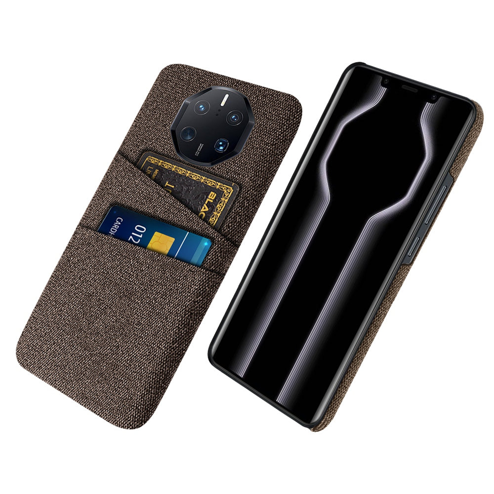 For Huawei Mate 50 RS Porsche Design 4G Drop Proof Cloth Texture Phone Case Dual Card Slots PC Protective Back Cover
