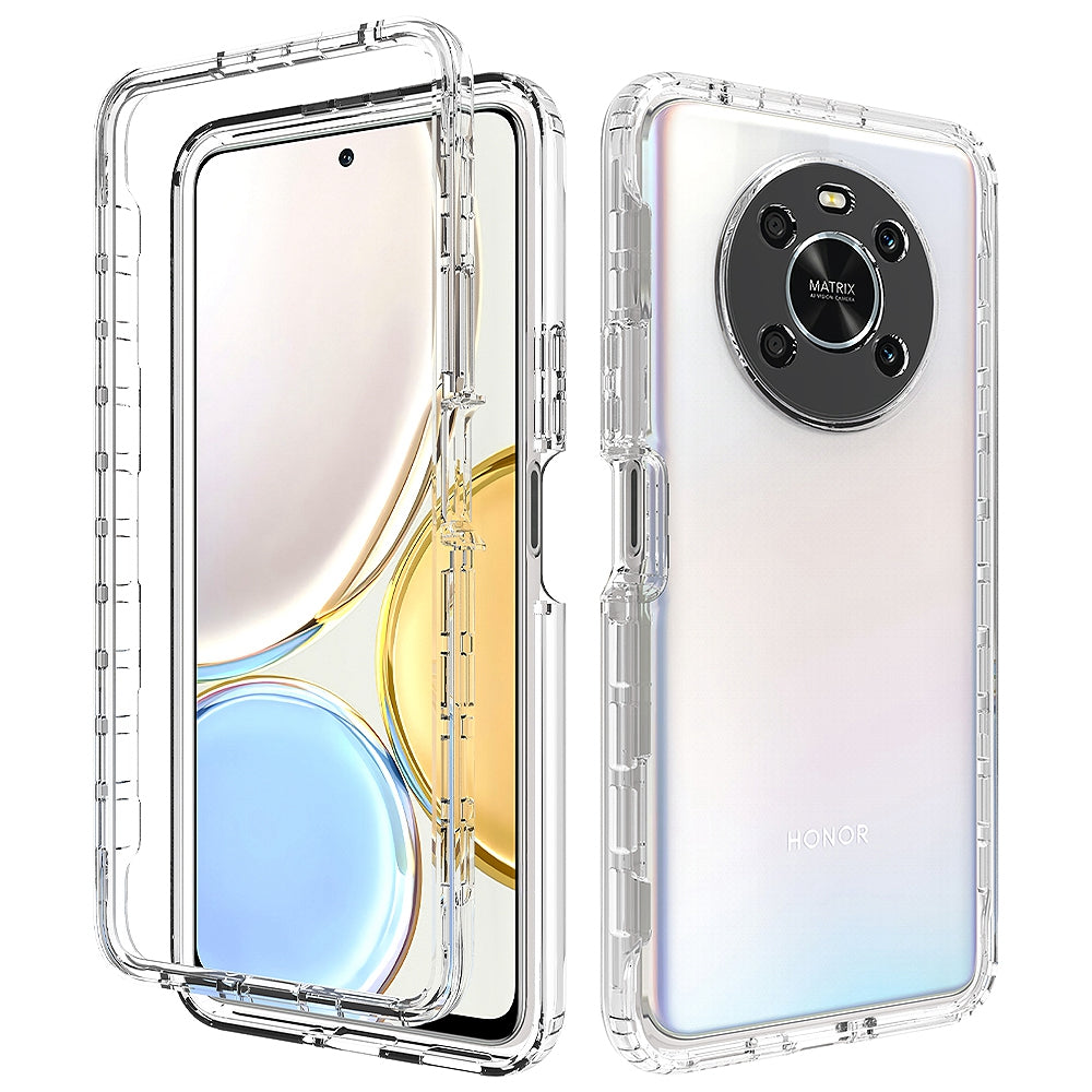 For Honor Magic 4 Lite 5G / X9 5G / X9 4G Transparent TPU + PC Phone Protective Case Stylish Gradient Anti-scratch Cover