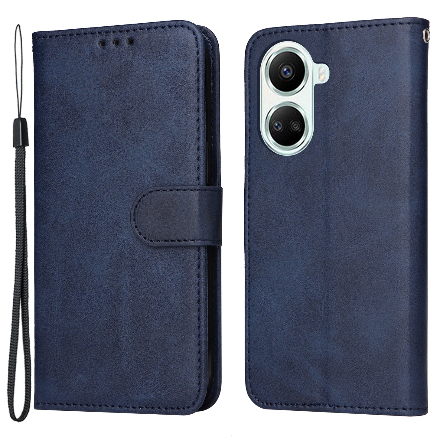 For Huawei nova 10 SE 4G Shockproof PU Leather Stand Case Calf Texture Folio Flip Phone Wallet Cover