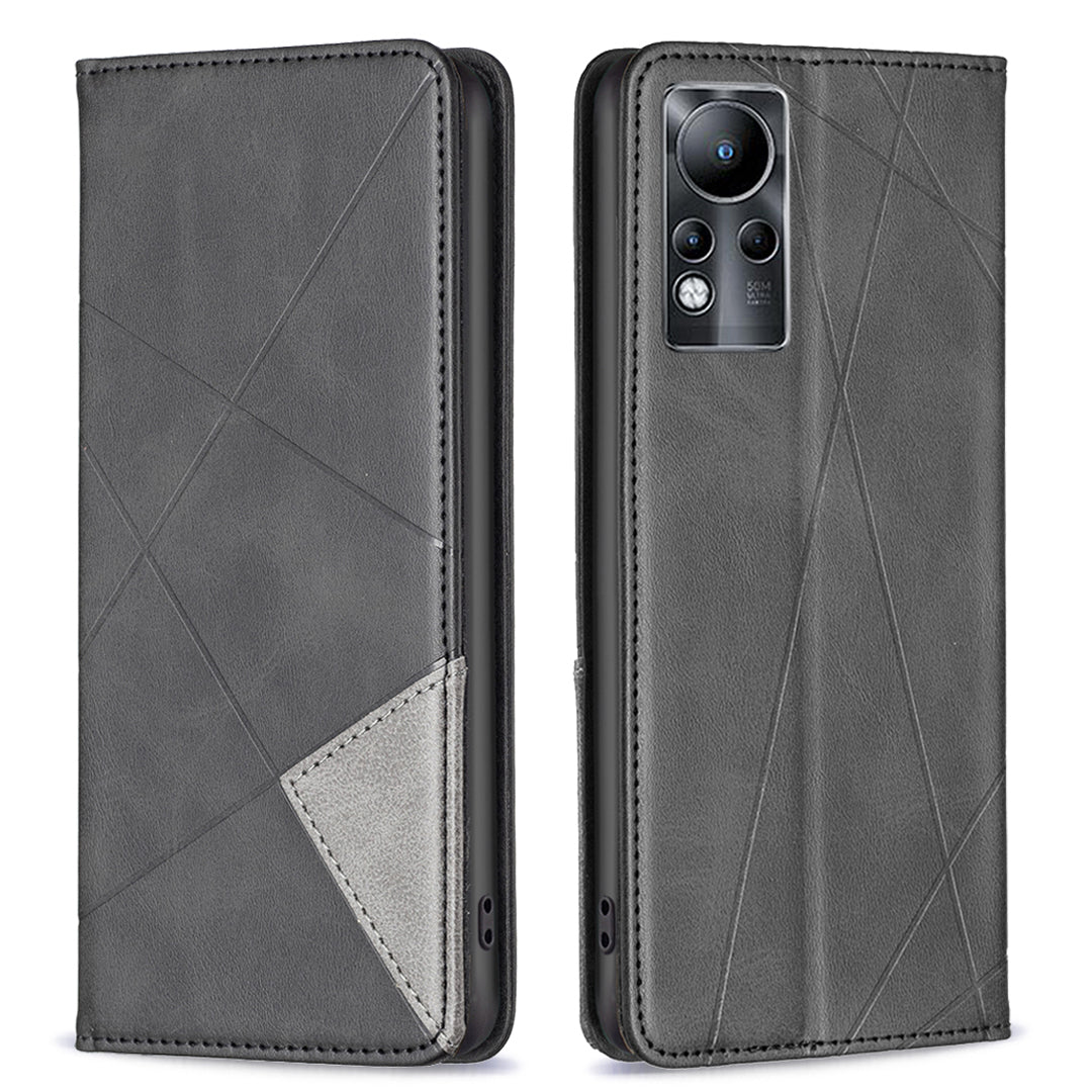 For Infinix Note 11 Full Protection Phone Case BF Imprinting Pattern Series-1 PU Leather Magnetic Closure Cover with Card Holder Stand