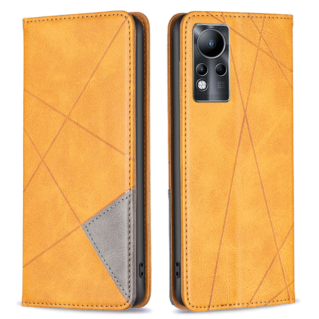 For Infinix Note 11 Full Protection Phone Case BF Imprinting Pattern Series-1 PU Leather Magnetic Closure Cover with Card Holder Stand