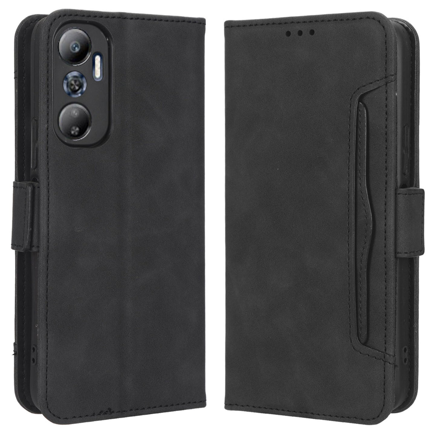 For Infinix Hot 20 4G / X682B Anti-scratch Magnetic Closure Phone Cover Stand Multiple Card Slots PU Leather Wallet Case