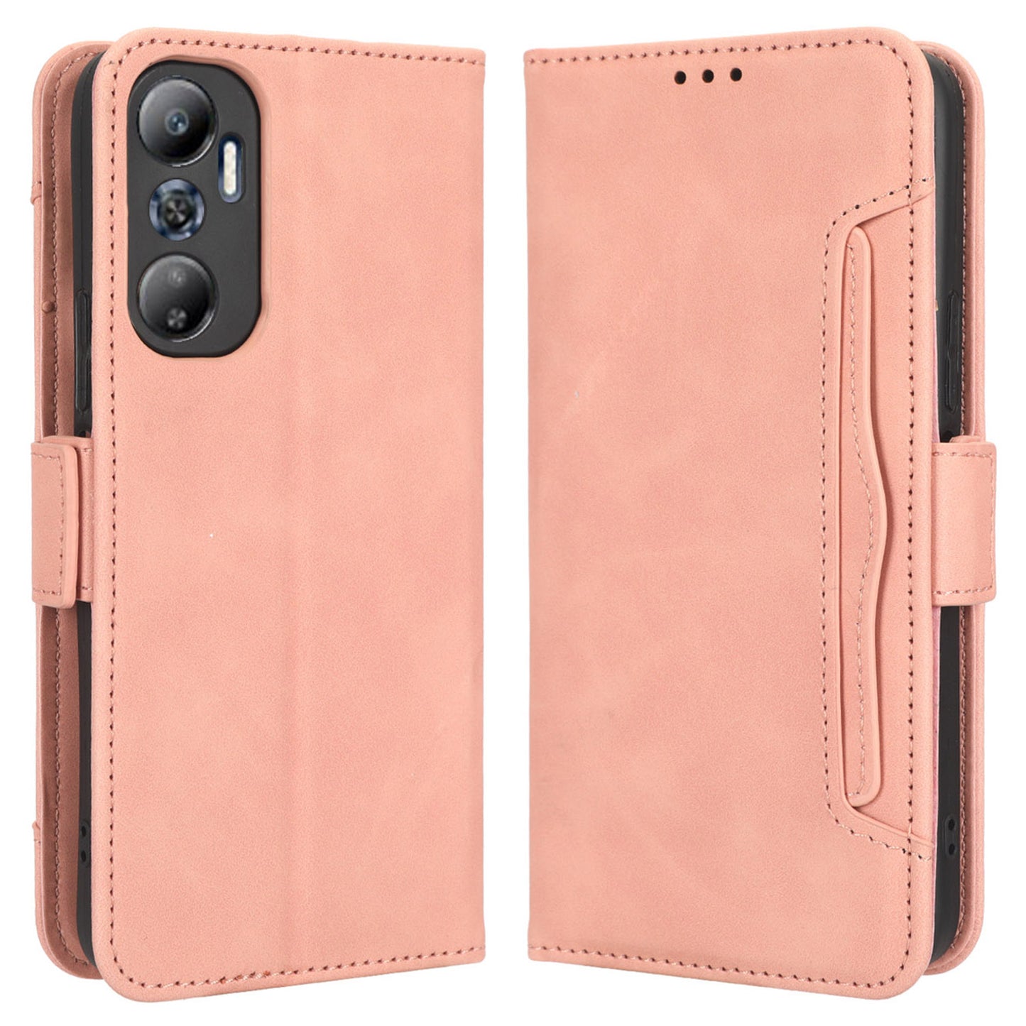 For Infinix Hot 20 4G / X682B Anti-scratch Magnetic Closure Phone Cover Stand Multiple Card Slots PU Leather Wallet Case
