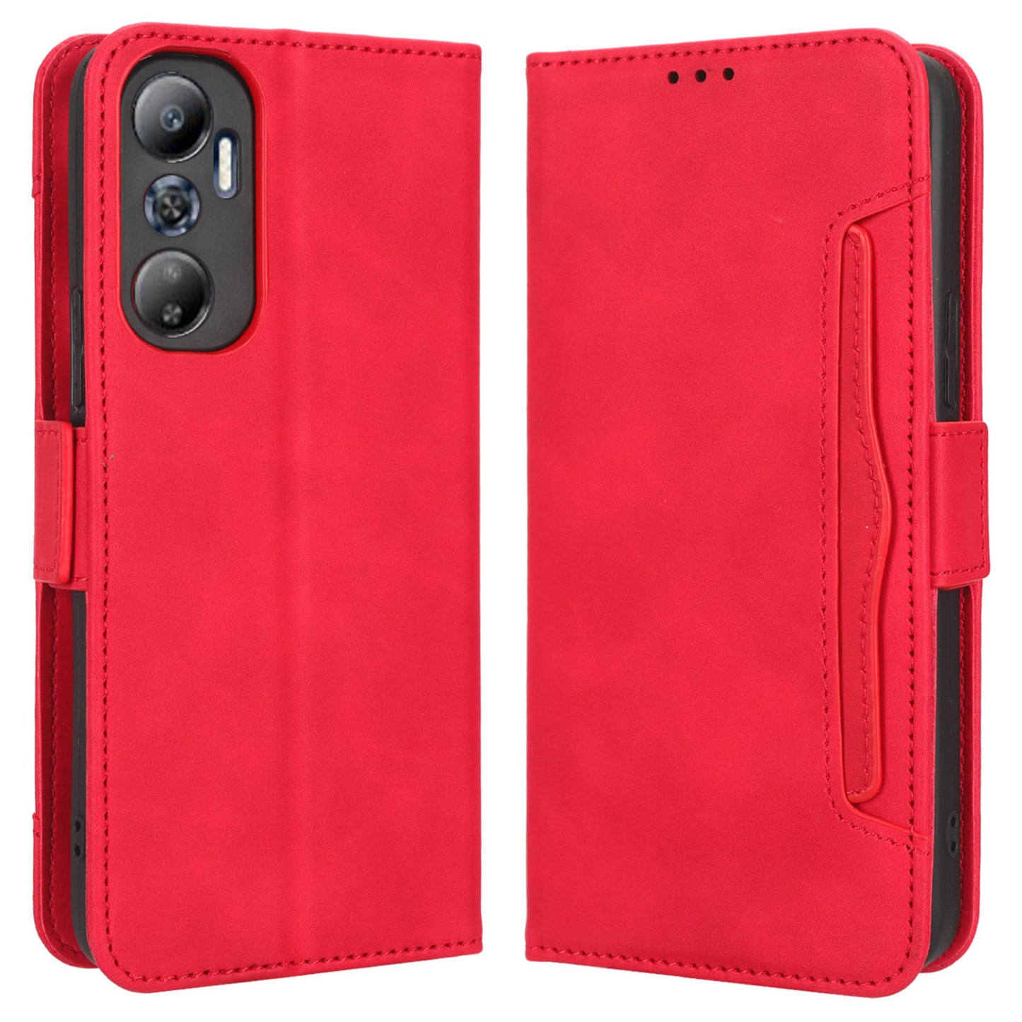 For Infinix Hot 20 4G / X682B Anti-scratch Magnetic Closure Phone Cover Stand Multiple Card Slots PU Leather Wallet Case