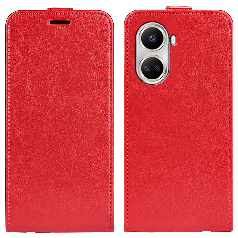 For Huawei nova 10 SE 4G Vertical Flip Crazy Horse Texture PU Leather Phone Case Card Holder Magnetic Clasp Full Protection Cell Phone Cover