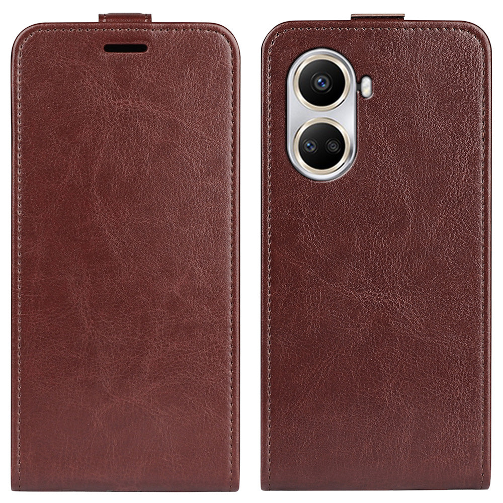 For Huawei nova 10 SE 4G Vertical Flip Crazy Horse Texture PU Leather Phone Case Card Holder Magnetic Clasp Full Protection Cell Phone Cover