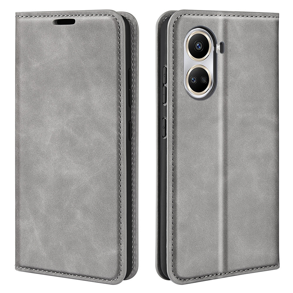 For Huawei nova 10 SE 4G Skin-touch Feeling PU Leather Shockproof Phone Case Stand Magnetic Auto-absorbed Flip Wallet Cover