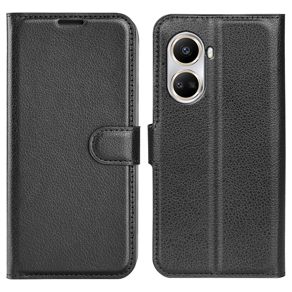 For Huawei nova 10 SE 4G Phone Case with Stand Wallet Litchi Texture PU Leather Folio Flip Magnetic Clasp Anti-scratch Smartphone Cover