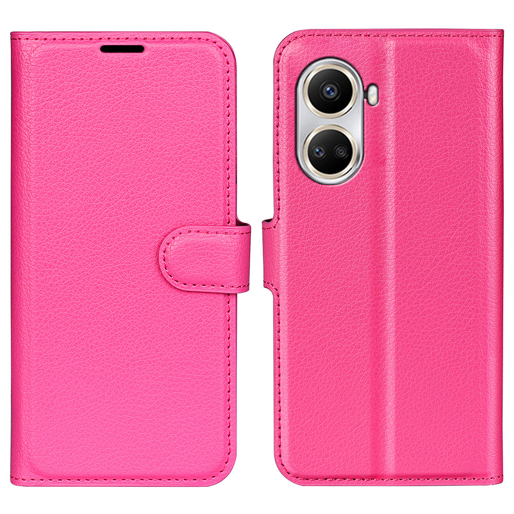 For Huawei nova 10 SE 4G Phone Case with Stand Wallet Litchi Texture PU Leather Folio Flip Magnetic Clasp Anti-scratch Smartphone Cover
