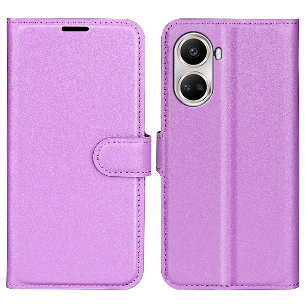 For Huawei nova 10 SE 4G Phone Case with Stand Wallet Litchi Texture PU Leather Folio Flip Magnetic Clasp Anti-scratch Smartphone Cover