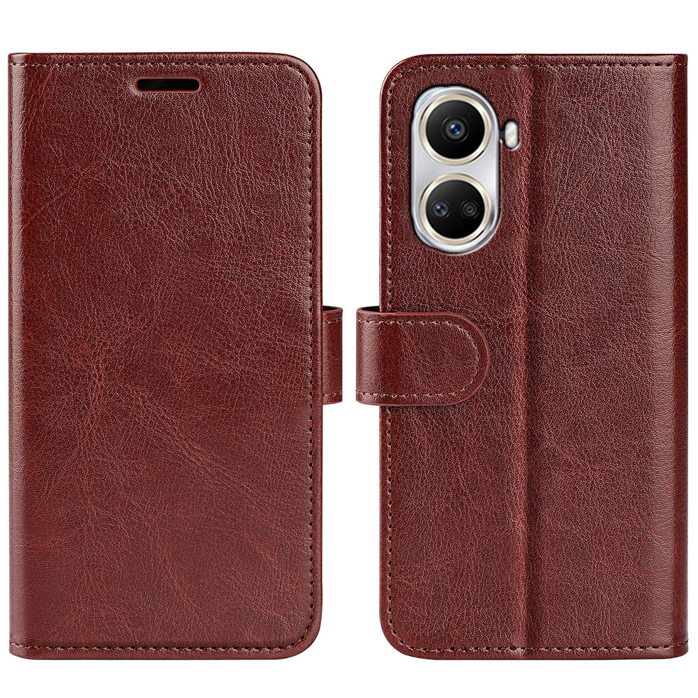 For Huawei nova 10 SE 4G Folio Flip Drop-proof Phone Case Crazy Horse Texture PU Leather + TPU Scratch-resistant Phone Cover Stand Wallet