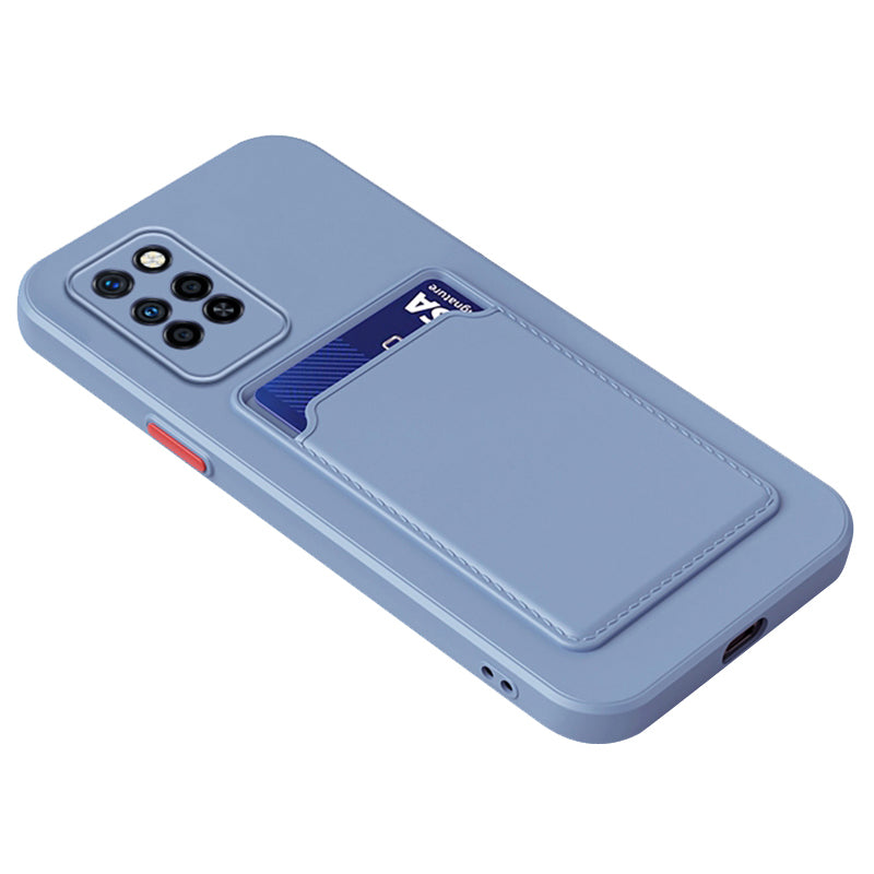 For Infinix Note 10 Pro Card Holder Drop-proof TPU Case Protective Cell Phone Cover