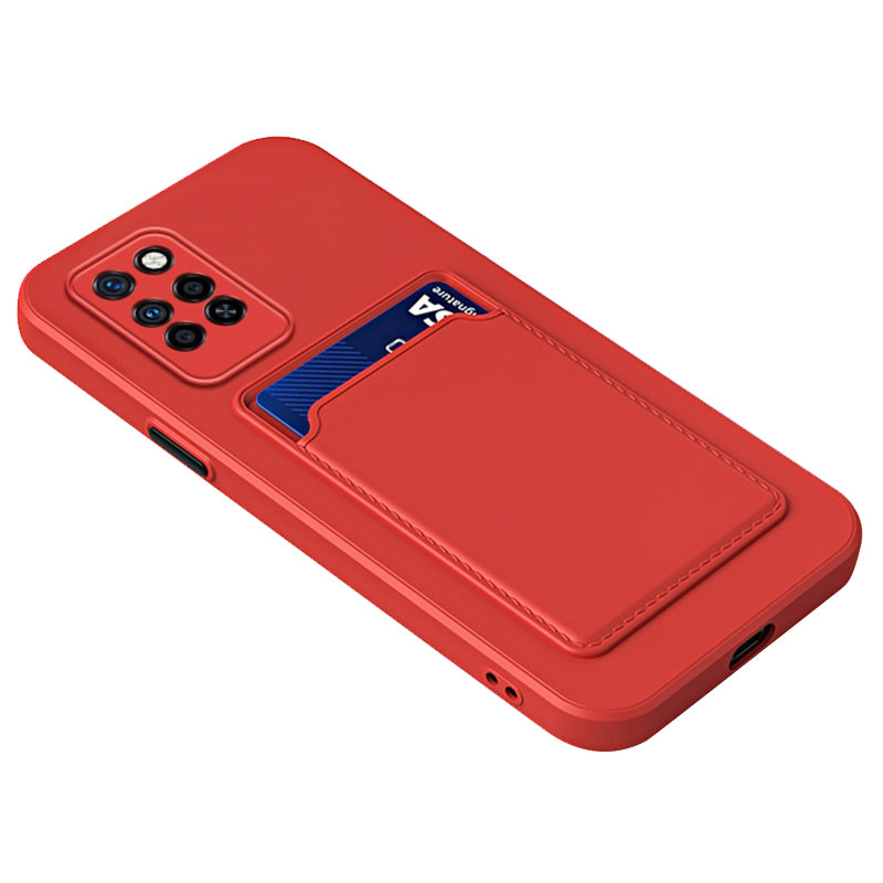 For Infinix Note 10 Pro Card Holder Drop-proof TPU Case Protective Cell Phone Cover