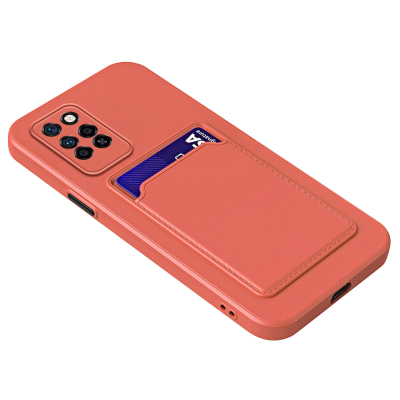 For Infinix Note 10 Pro Card Holder Drop-proof TPU Case Protective Cell Phone Cover