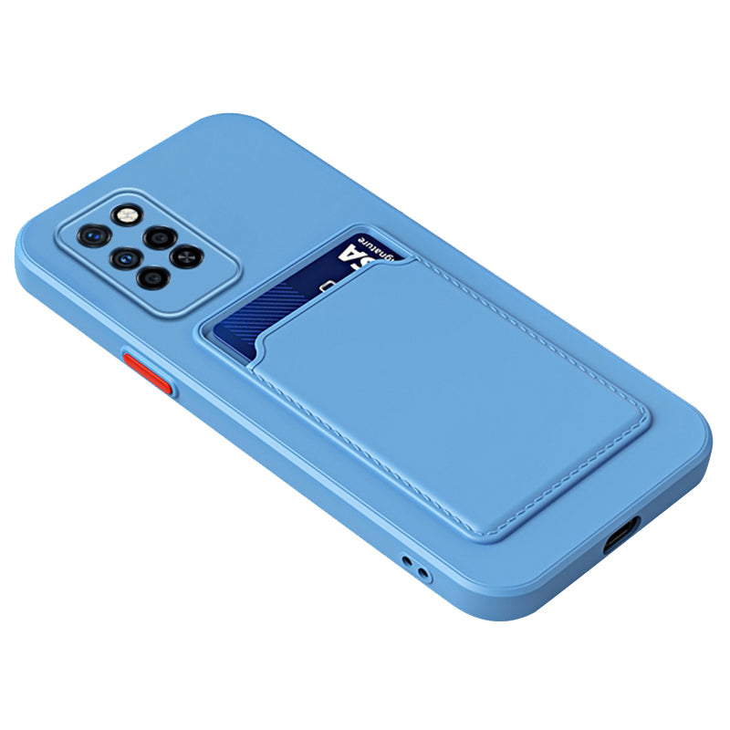 For Infinix Note 10 Pro Card Holder Drop-proof TPU Case Protective Cell Phone Cover