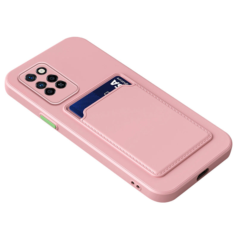 For Infinix Note 10 Pro Card Holder Drop-proof TPU Case Protective Cell Phone Cover
