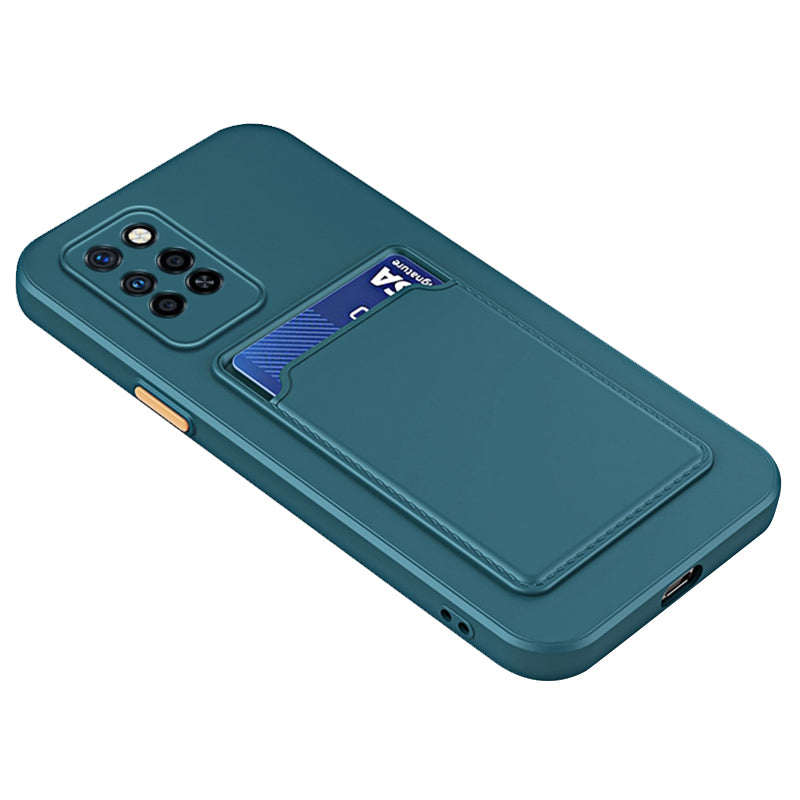 For Infinix Note 10 Pro Card Holder Drop-proof TPU Case Protective Cell Phone Cover
