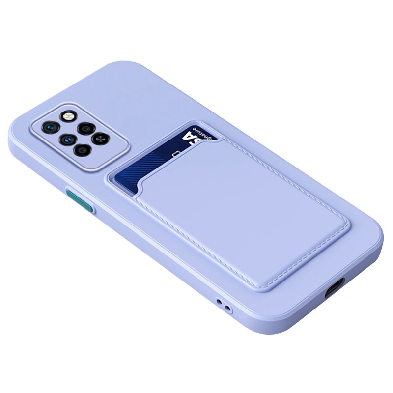 For Infinix Note 10 Pro Card Holder Drop-proof TPU Case Protective Cell Phone Cover