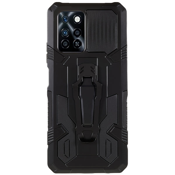 MechWarrior Project for Infinix Note 10 Pro Belt Clip Kickstand Phone Case Cover Hard PC Soft TPU Rugged Drop Shockproof Protective Cover