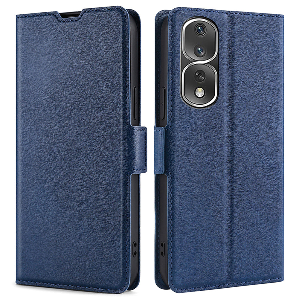 For Honor 80 Pro 5G Drop-proof PU Leather Stand Card Holder Phone Case TPU Interior Shell Dual Magnetic Clasp Protective Cover