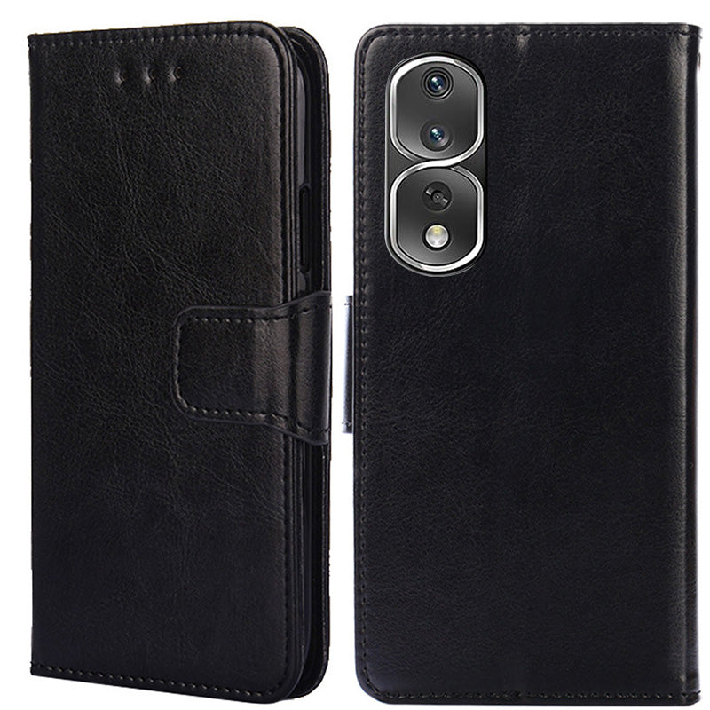 For Honor 80 Pro 5G PU Leather Wallet Protective Phone Case Stand Magnetic Closure Shockproof Flip Cover