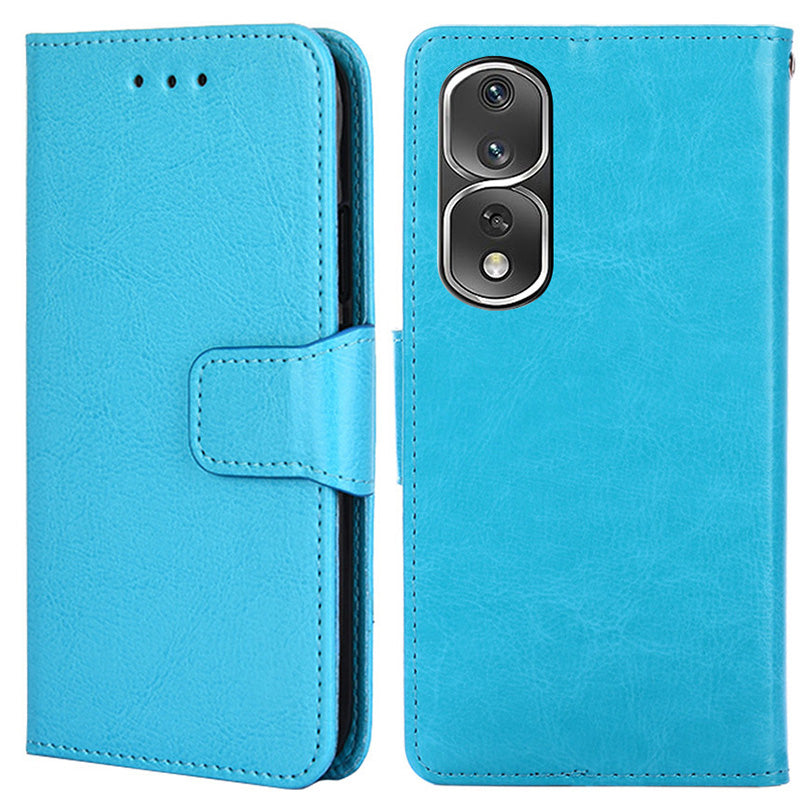 For Honor 80 Pro 5G PU Leather Wallet Protective Phone Case Stand Magnetic Closure Shockproof Flip Cover