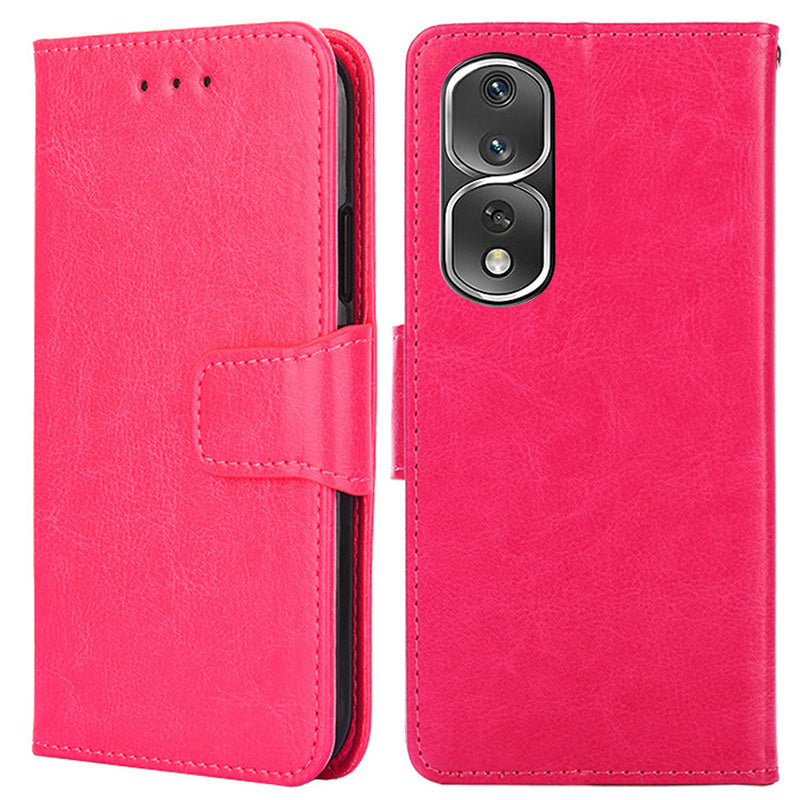 For Honor 80 Pro 5G PU Leather Wallet Protective Phone Case Stand Magnetic Closure Shockproof Flip Cover