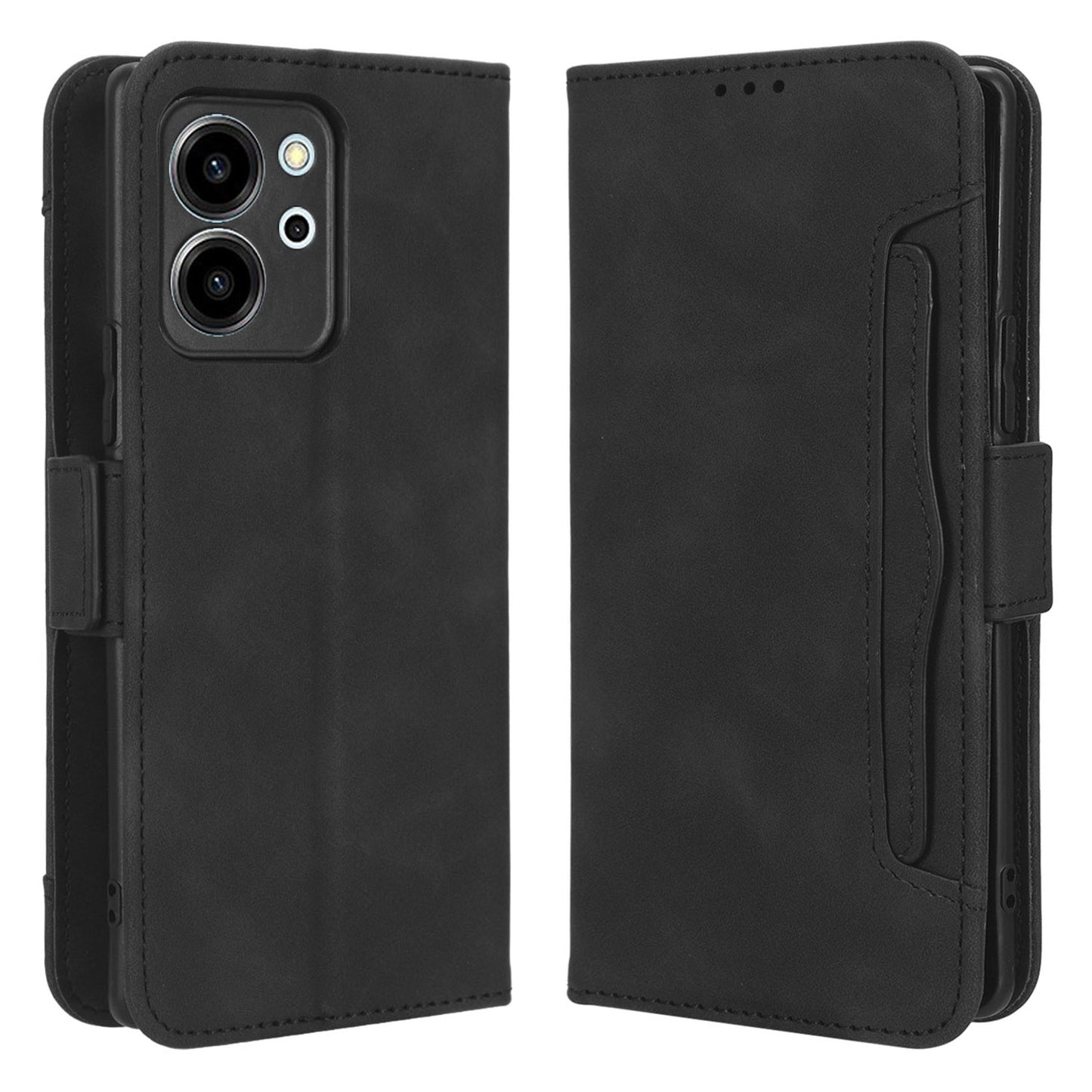 For Honor 80 SE 5G Shockproof PU Leather Phone Stand Case Multiple Card Slots Folio Flip Wallet Cover