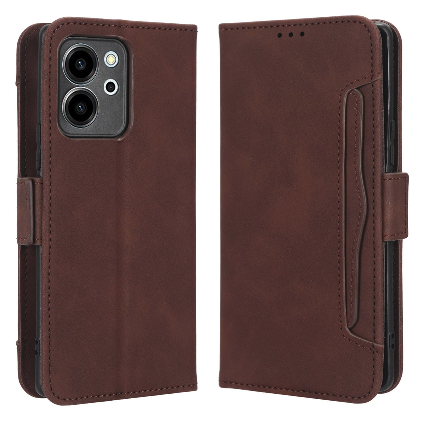 For Honor 80 SE 5G Shockproof PU Leather Phone Stand Case Multiple Card Slots Folio Flip Wallet Cover