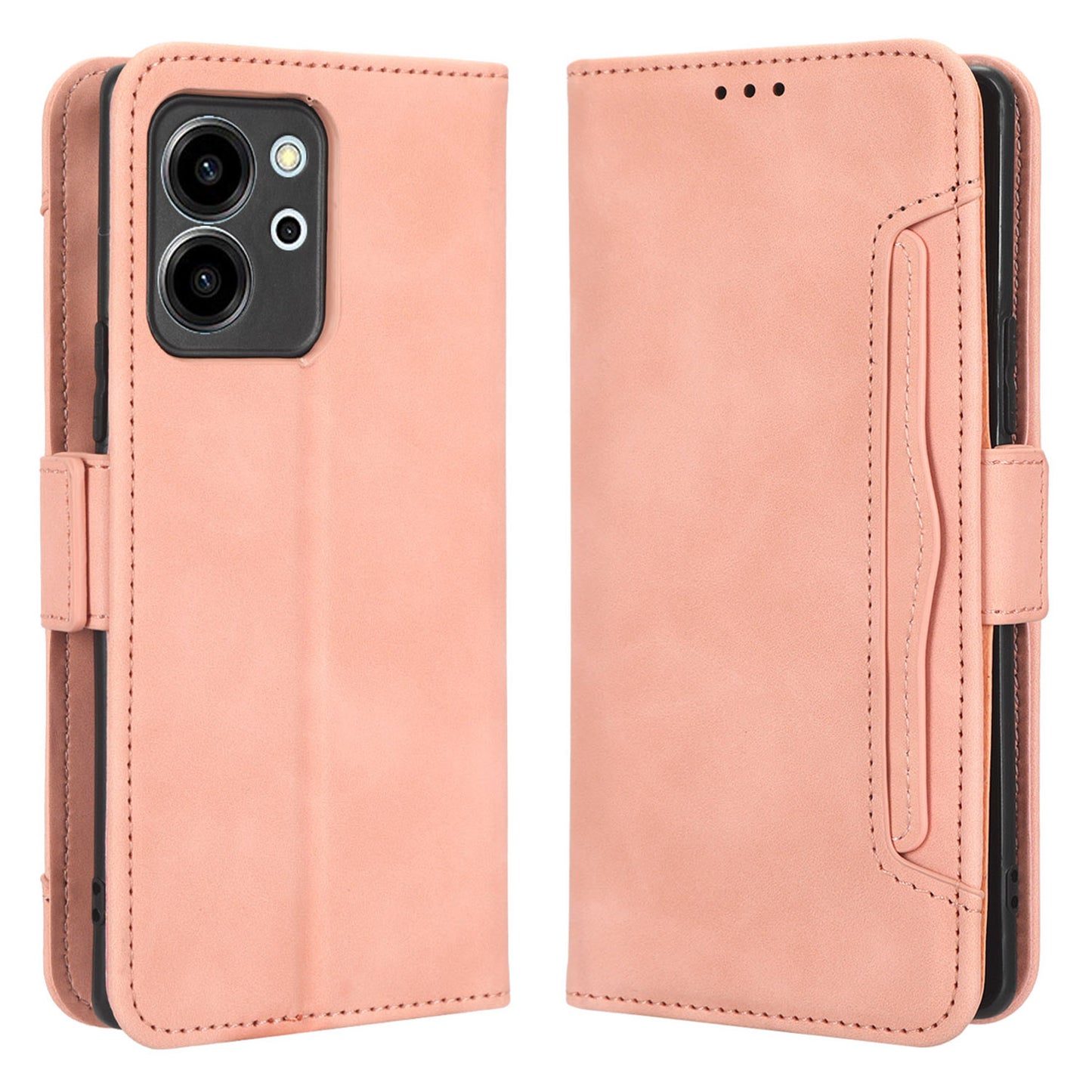 For Honor 80 SE 5G Shockproof PU Leather Phone Stand Case Multiple Card Slots Folio Flip Wallet Cover